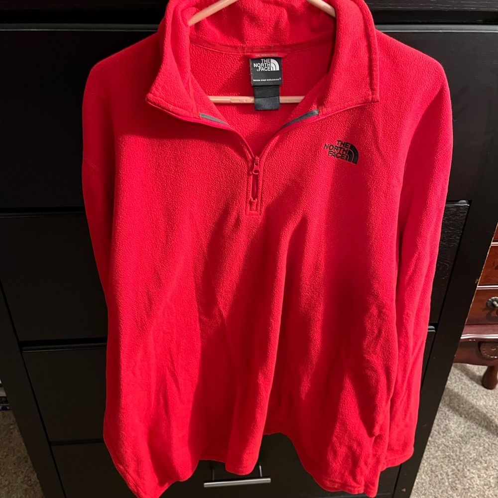 The North Face Red Quarter-Zip Fleece Pullover